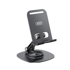 XO-C151 Metal 360° Rotating Black Phone Holder – Stylish and Versatile Support