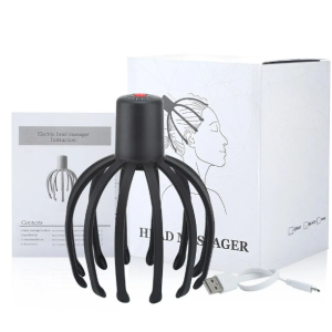 Electric Octopus Claw Scalp Massager, Stress Relief, Therapeutic Head Scratcher, Hair Stimulation