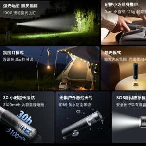 Xiaomi Mijia Multifunctional Flashlight 1000 Lumen