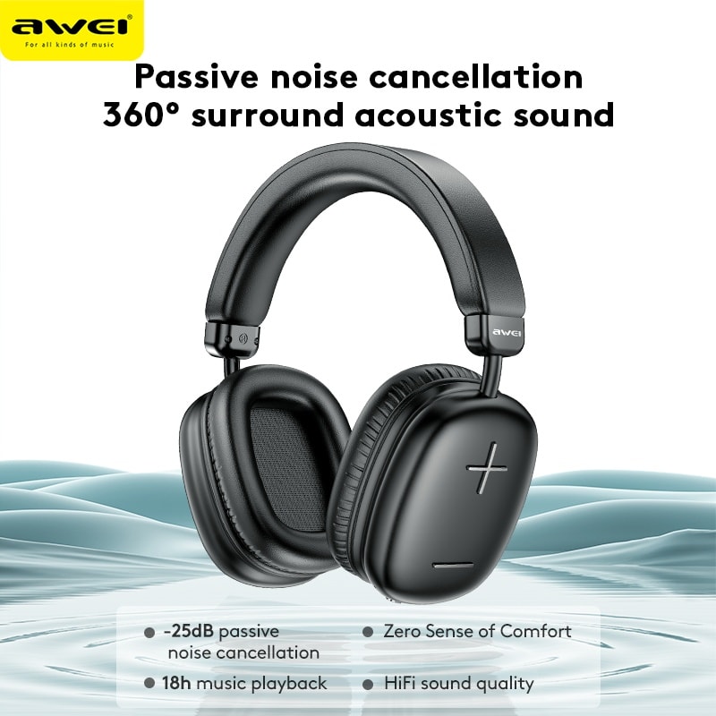 Bluetooth Headphones Headphones With Mic For Music Awei A997BL