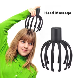Electric Octopus Claw Scalp Massager, Stress Relief, Therapeutic Head Scratcher, Hair Stimulation