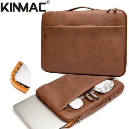 Kinmac Pu 360 Protective Water Resistant Brown Leather 13.3″-14″ inch – Stylish