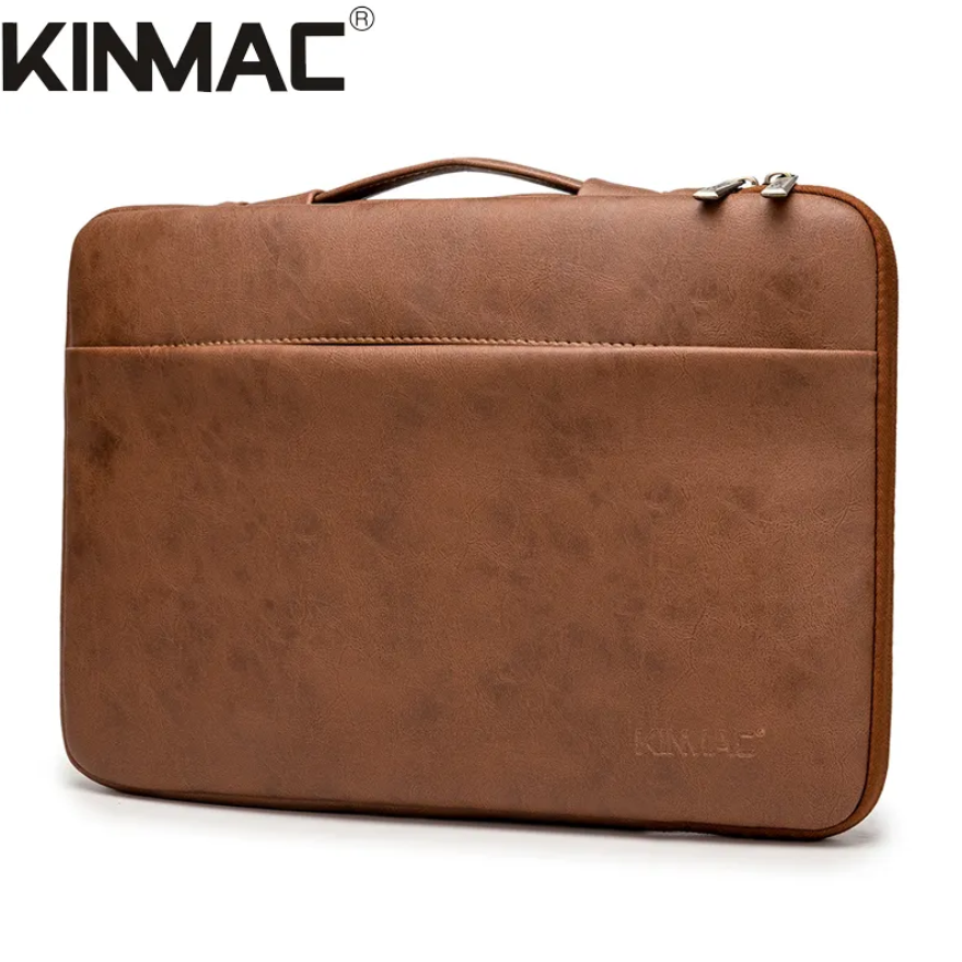 Kinmac Pu 360 Protective Water Resistant Brown Leather 13.3″-14″ inch – Stylish