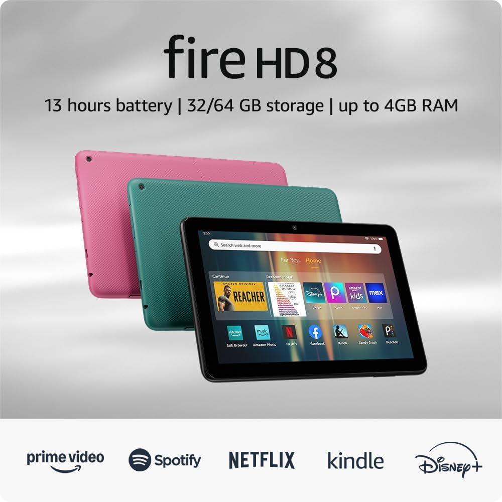 Amazon-Fire-HD-8-1 Amazon Fire HD 8 (2024 Release) – 3GB RAM, 32GB Storage: Entertainment and Productivity in One