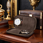 CONTACT'S FAMILY Leather Portable Protective Watch Box