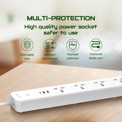 LDNIO SC5319 New Trends 5 Outlet Power Strip with Type-C Ports
