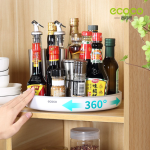 ECOCO 360° Rotating Round Spice Storage Rack Tray – Organize Your Kitchen Effortlessly