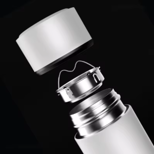 Huohou Stainless Steel Smart Water Bottle, Leak Proof, Double Walled, Keep Drink Hot and Cold