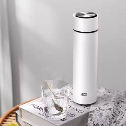 Huohou Stainless Steel Smart Water Bottle, Leak Proof, Double Walled, Keep Drink Hot and Cold