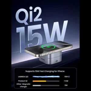 UGREEN 2-in-1 Qi2 Magnetic Fast Charging Station – 15W Power for Your Devices