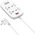 LDNIO SC4407 EU Defender Series Power Socket – 4 USB Ports & 2M Cable