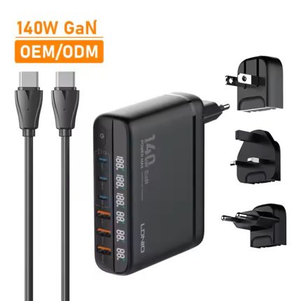 LDNIO A6140C 140W GaN Charger Adapter with LED Display