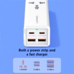 LDNIO SC1418 65W Multi-Function Charger Adapter With 4 USB Ports