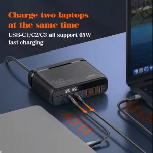 LDNIO A6140C 140W GaN Charger Adapter with LED Display