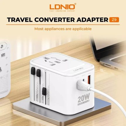 LDNIO Z9 20W GaN Universal Travel Adapter – Fast & Reliable Charging Worldwide