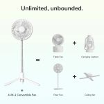 JISULIFE FA37 Rechargeable Wireless Fan with Remote Control