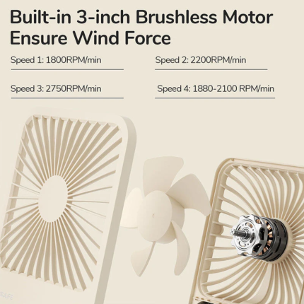 JISULIFE FA26 Small Desk Foldable Portable Fan