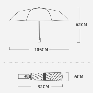 Transparent Mechanical Handle Automatic Safety Umbrella